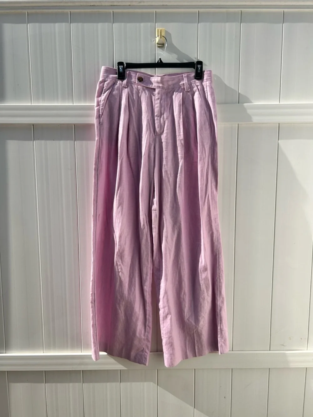 Banana Republic Lavender Wide-Leg Linen Blend Pants | Size 8 EUC